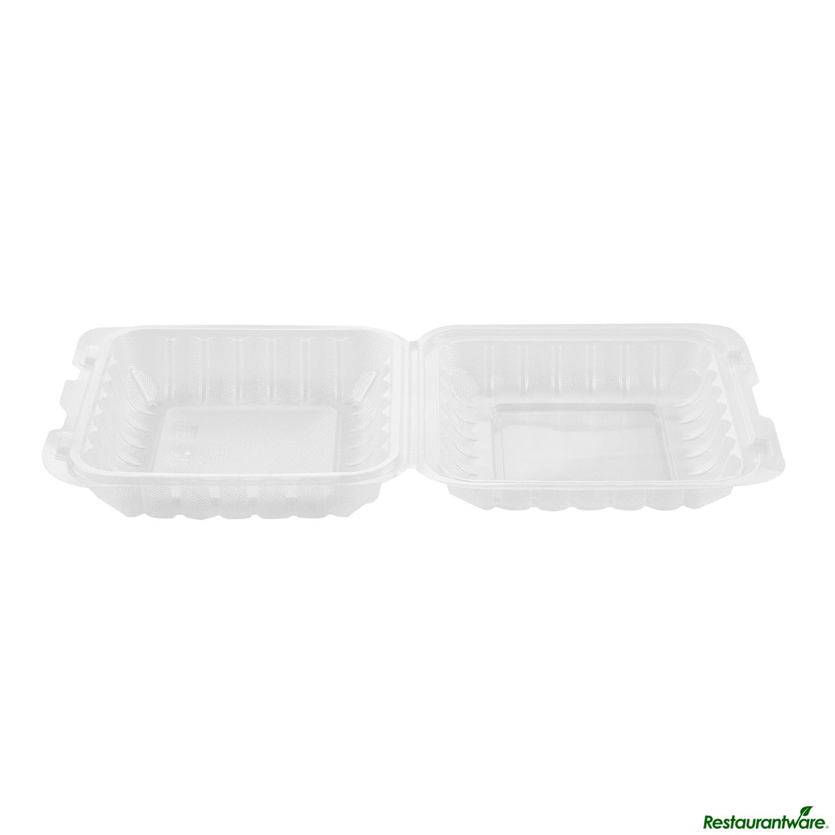 Containers, RW Base 34 Ounce, Microwavable Plastic, Clear, 8 x 8 x 3 Inch, Clamshell, Square,50 - 1 EACH