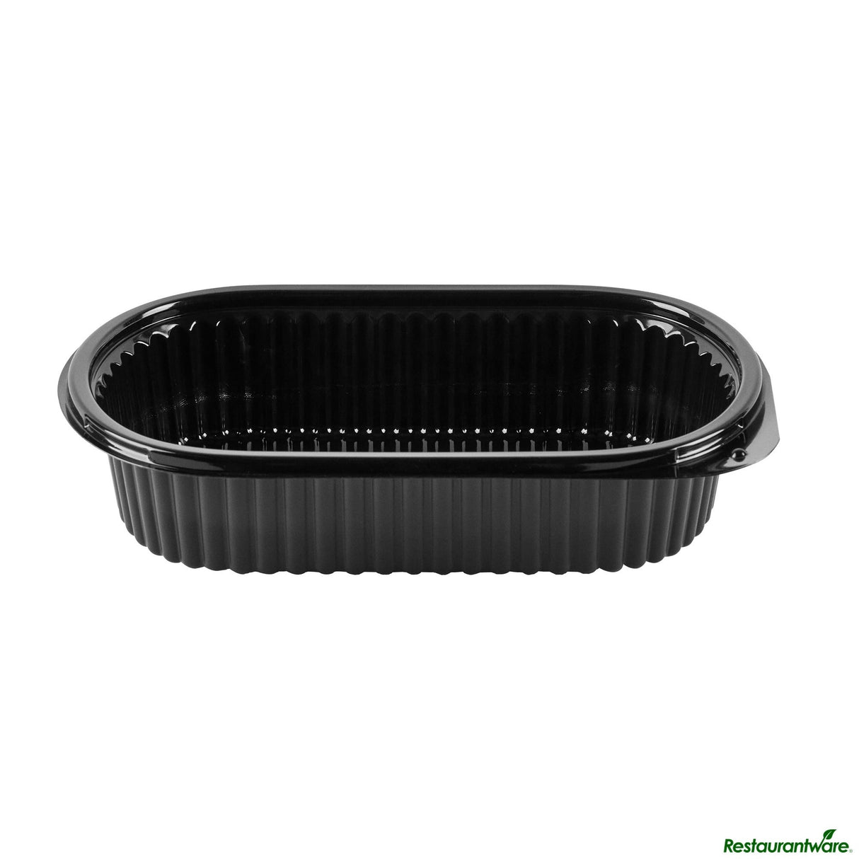 Containers, Food, RW Base 32 Ounce, Microwavable Plastic, Black, 9.25 x 6 x 2.50 Inch, Oval, Includes Clear Dome Lid,50 - 1 EACH