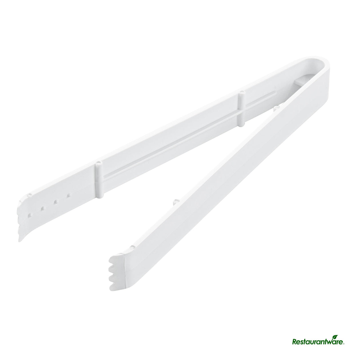 Tongs, Serrated, Cater Tek Heavy-Duty, 9 Inch, Plastic, White,10 - 1 EACH