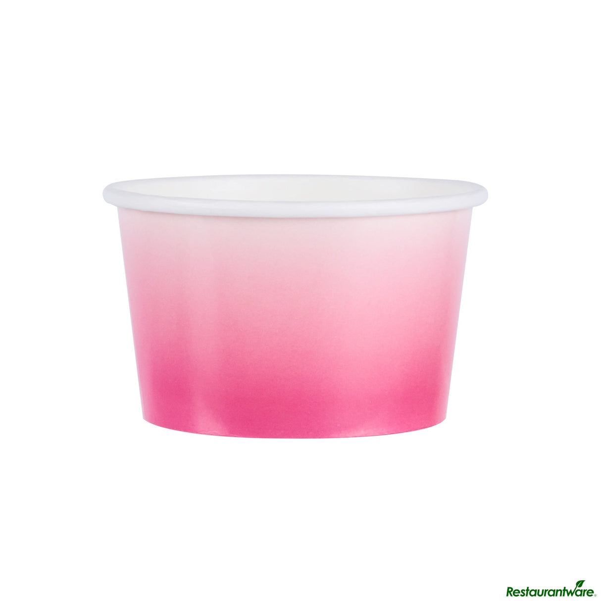 Cups, To-Go, Coppetta 8 Ounce, Paper, Pink & White Ombre, Round, 3.75 x 3.75 x 2.25 Inch,50 - 1 EACH