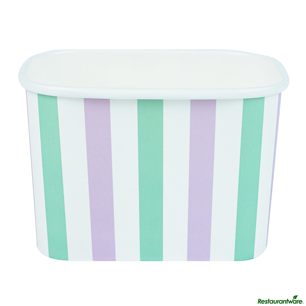 Cups, To-Go, Coppetta 12 Ounce, Paper, Purple & Blue Stripe, Square, 4.25 x 3.25 x 2.75 Inch,50 - 1 EACH