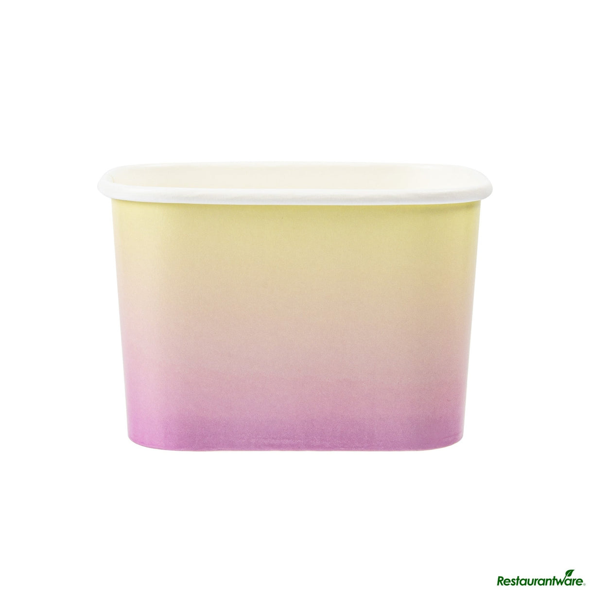 Cups, To-Go, Coppetta 12 Ounce, Paper, Orange & Blue Ombre, Square, 4.25 x 3.25 x 2.75 Inch,50 - 1 EACH