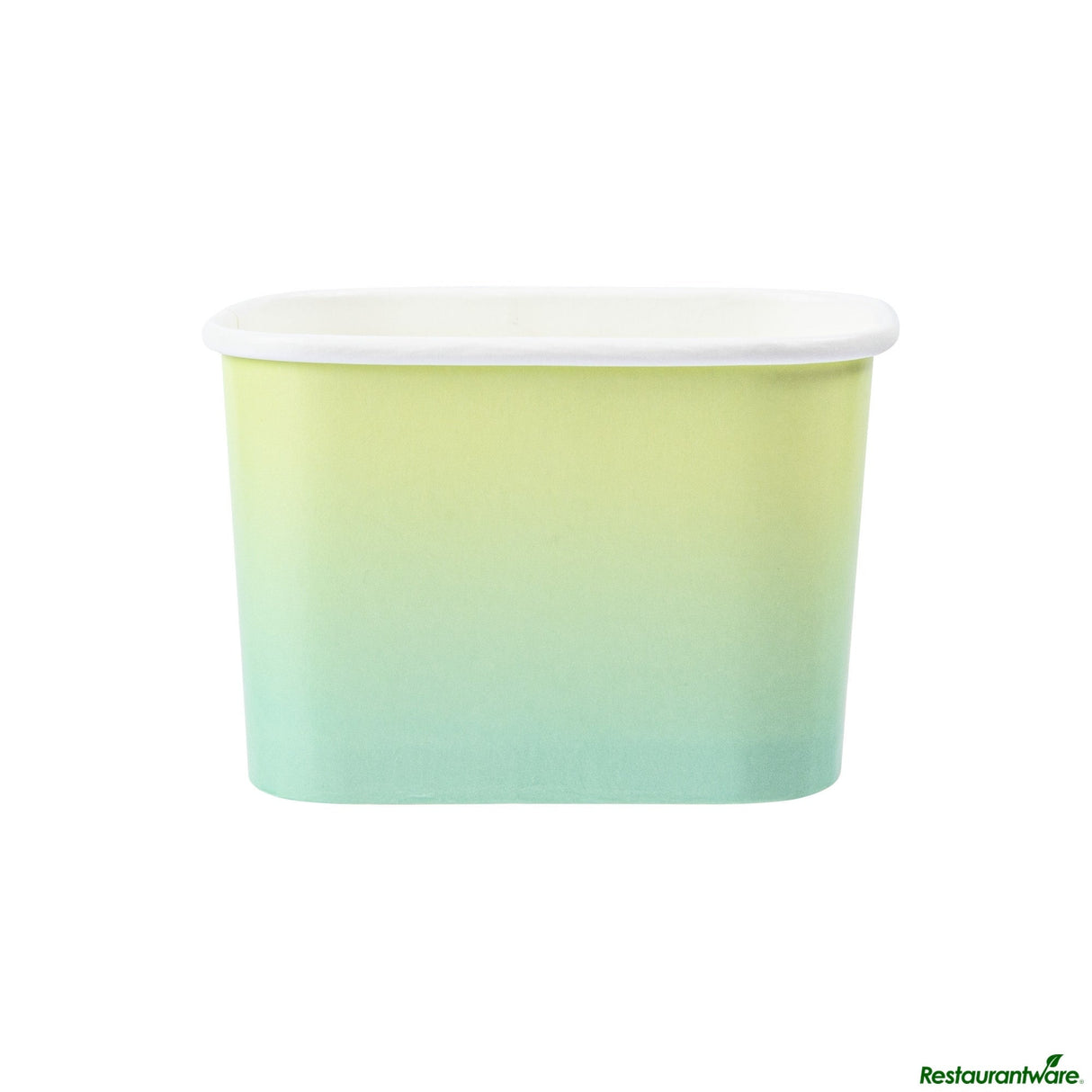 Cups, To-Go, Coppetta 12 Ounce, Paper, Teal & Green Ombre, Square, 4.25 x 3.25 x 2.75 Inch,50 - 1 EACH