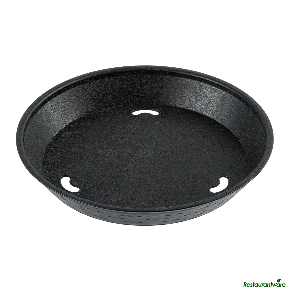 Platters, Diner, 10.5 x 10.5 x 1.5 Inch, Plastic, Black, Round,10 - 1 EACH