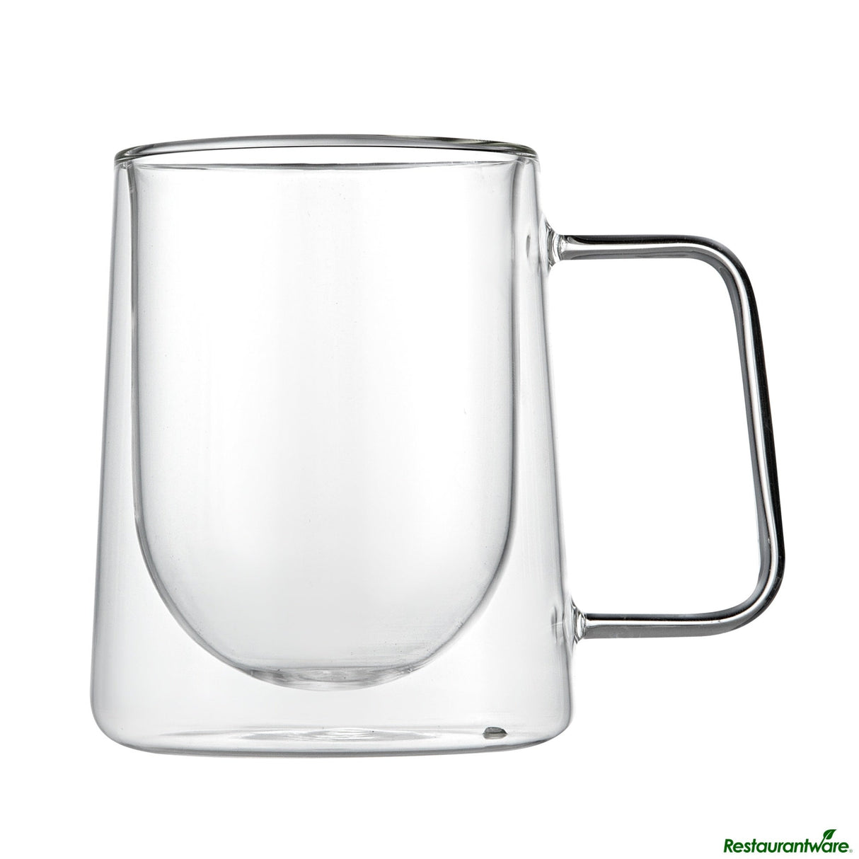 Mugs, Coffee, 10 Ounce, Glass, Double Wall, with Handle,6 - 2 COUNT