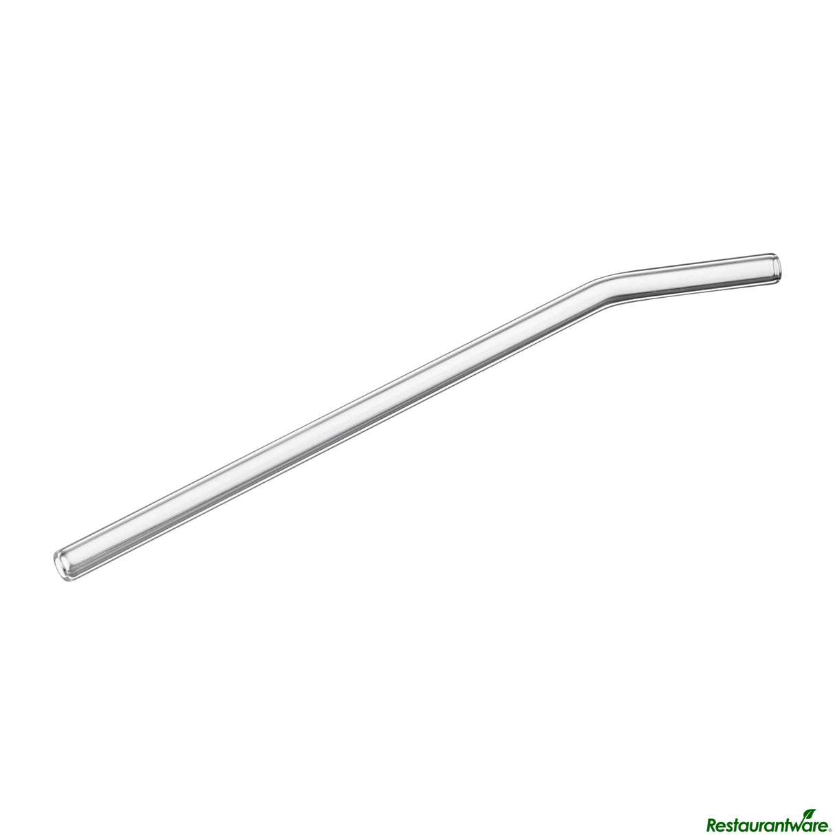 Straws, Bent, Forma, Glass, Clear, Borosilicate, 7.75 Inch, includes Brush,10 - 10 COUNT