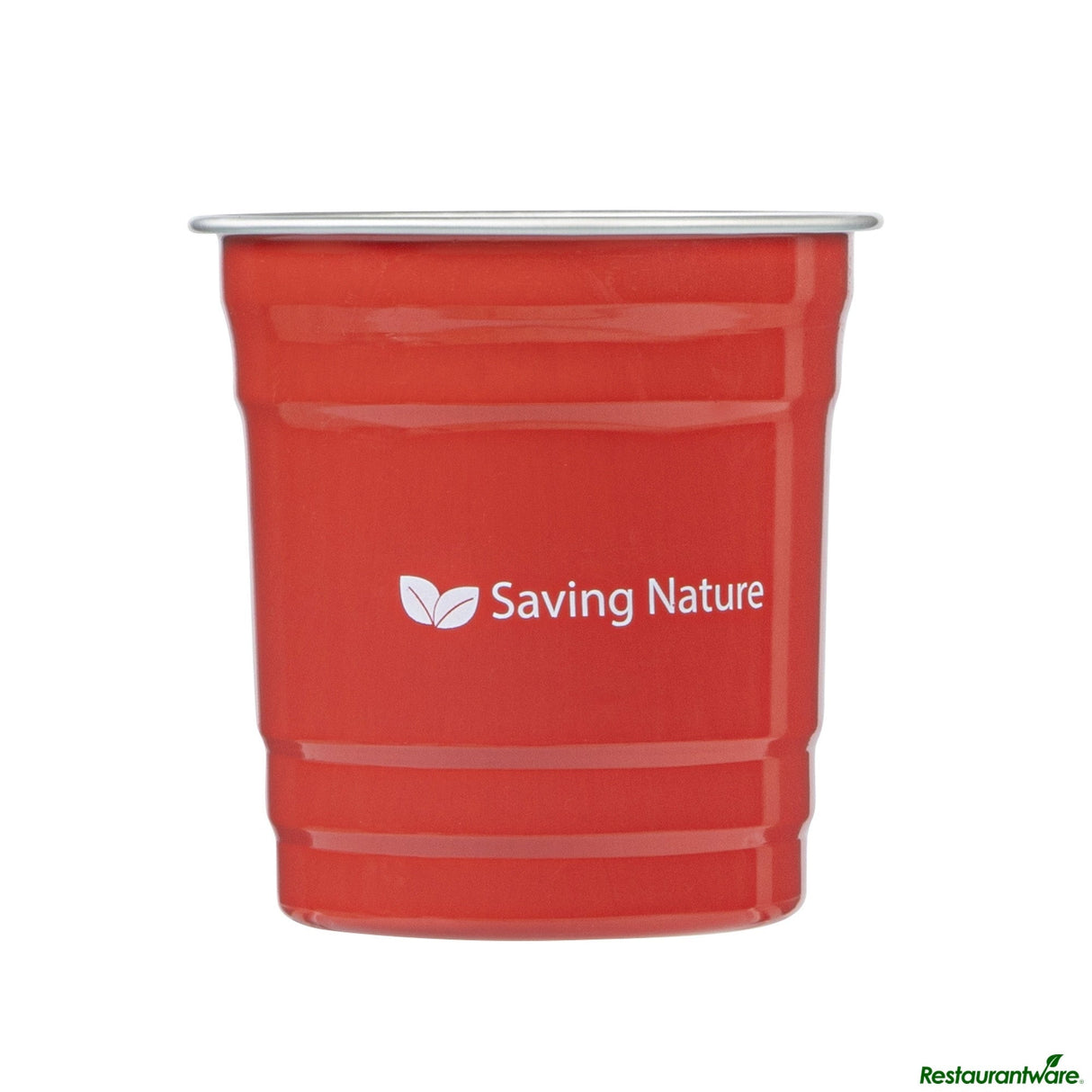 Cups, 10 Ounce, Aluminum, Red, 3.5 x 3.5 x 3 Inch,10 - 10 COUNT