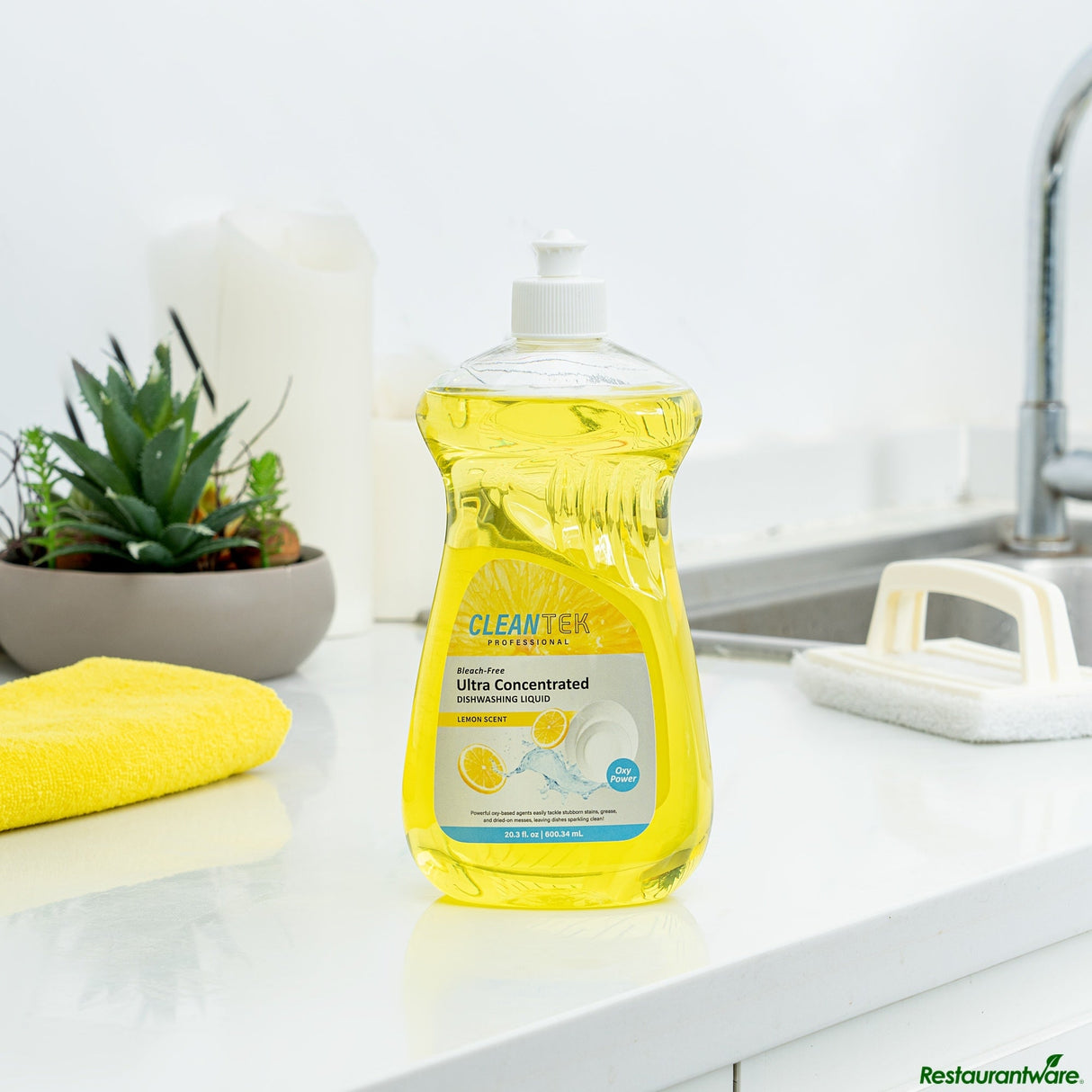 Detergent, Dish, Clean Tek Ultra Concentrated, Liquid, Lemon Scent,24 - 20.3 FLUID