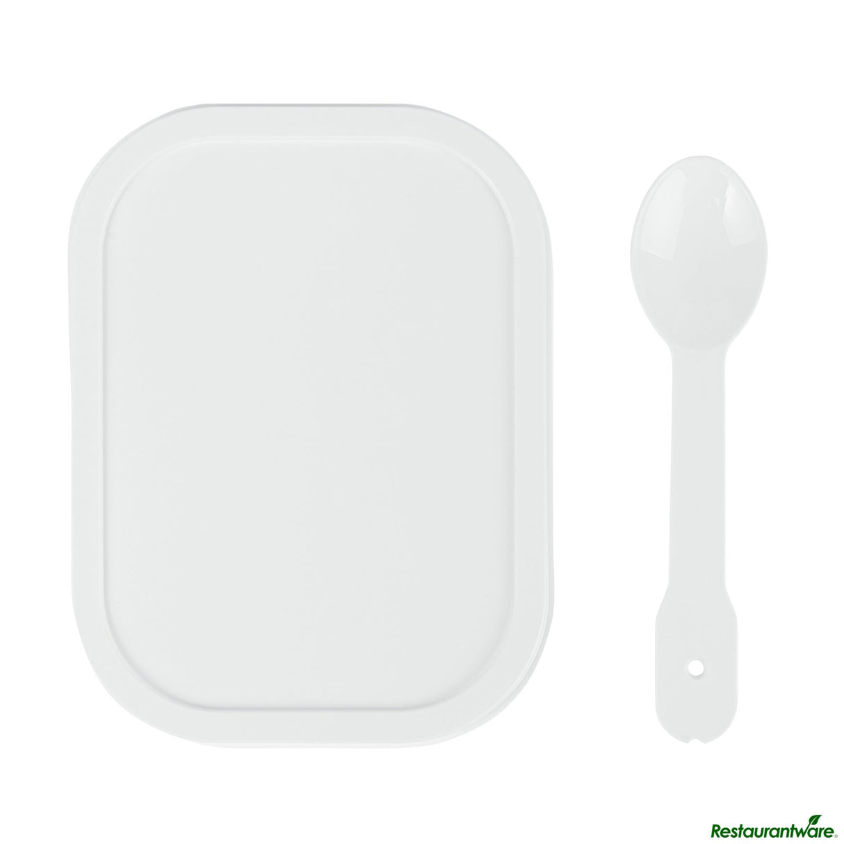 Lids, Plastic, Square, for 7-12 Ounce To-Go Cups, with Spoon,4 - 50 COUNT