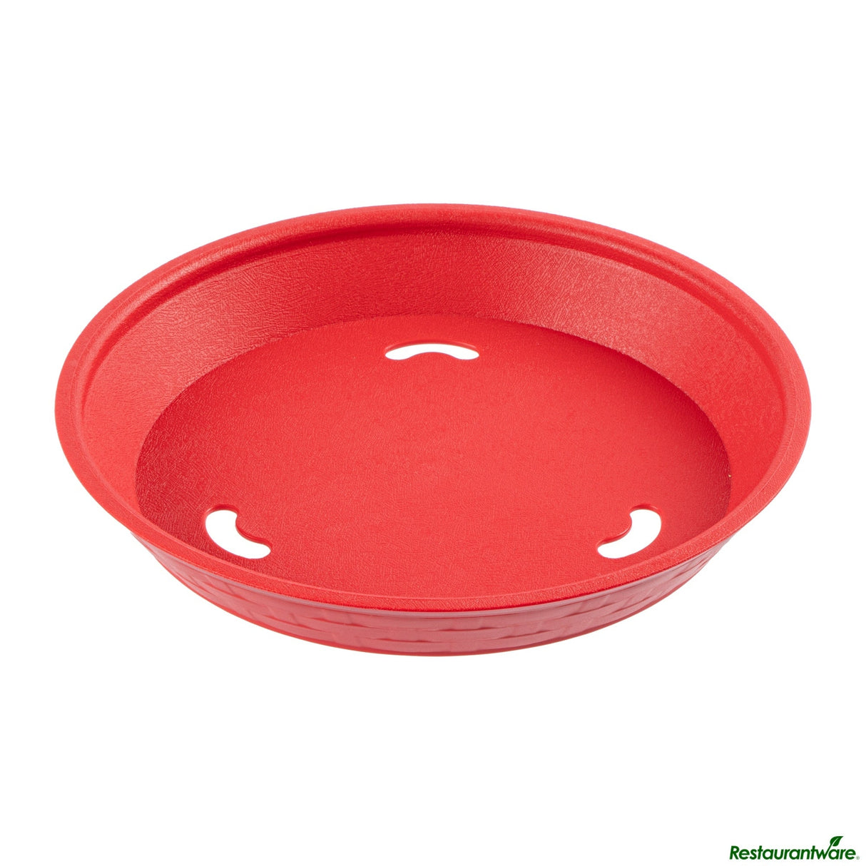 Platters, Diner, 9 x 9 x 1.25 Inch, Plastic, Red, Round,10 - 10 COUNT