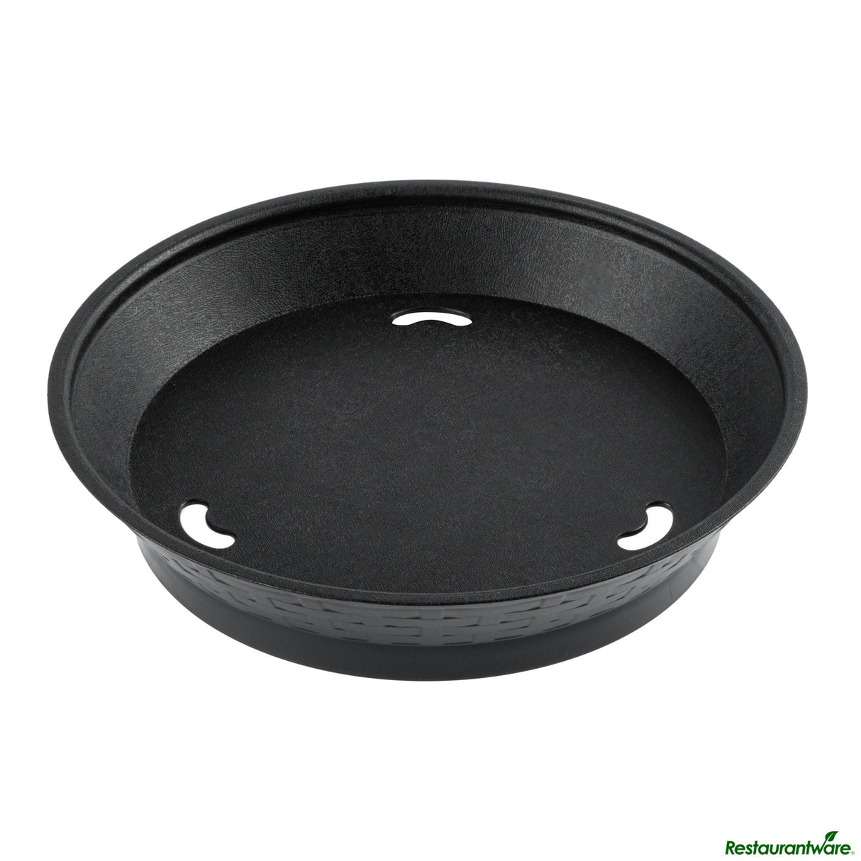 Platters, Diner, 10.5 x 10.5 x 2.25 Inch, Plastic, Black, Round, with Base,10 - 10 COUNT