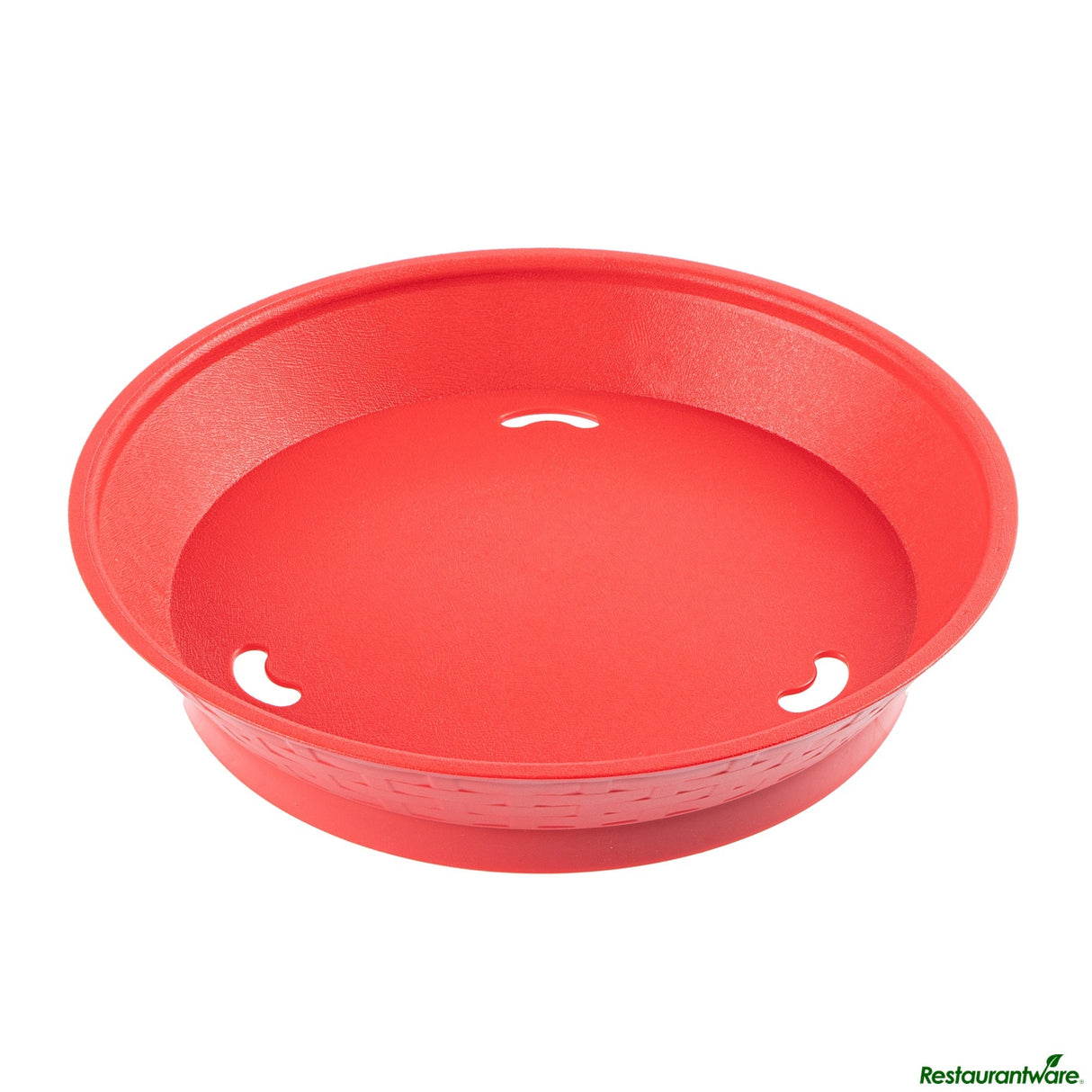 Platters, Diner, 10.5 x 10.5 x 2.25 Inch, Plastic, Red, Round, with Base,10 - 10 COUNT