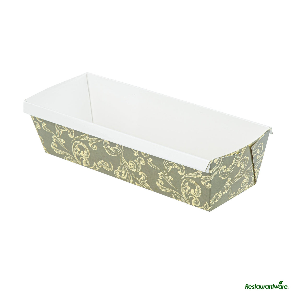 Pans, Loaf, Bake Tek 42 Ounce, Greaseproof Paper, Dark Green Vintage Floral, 10 x 3.5 x 2.5 Inch,4 - 25 COUNT