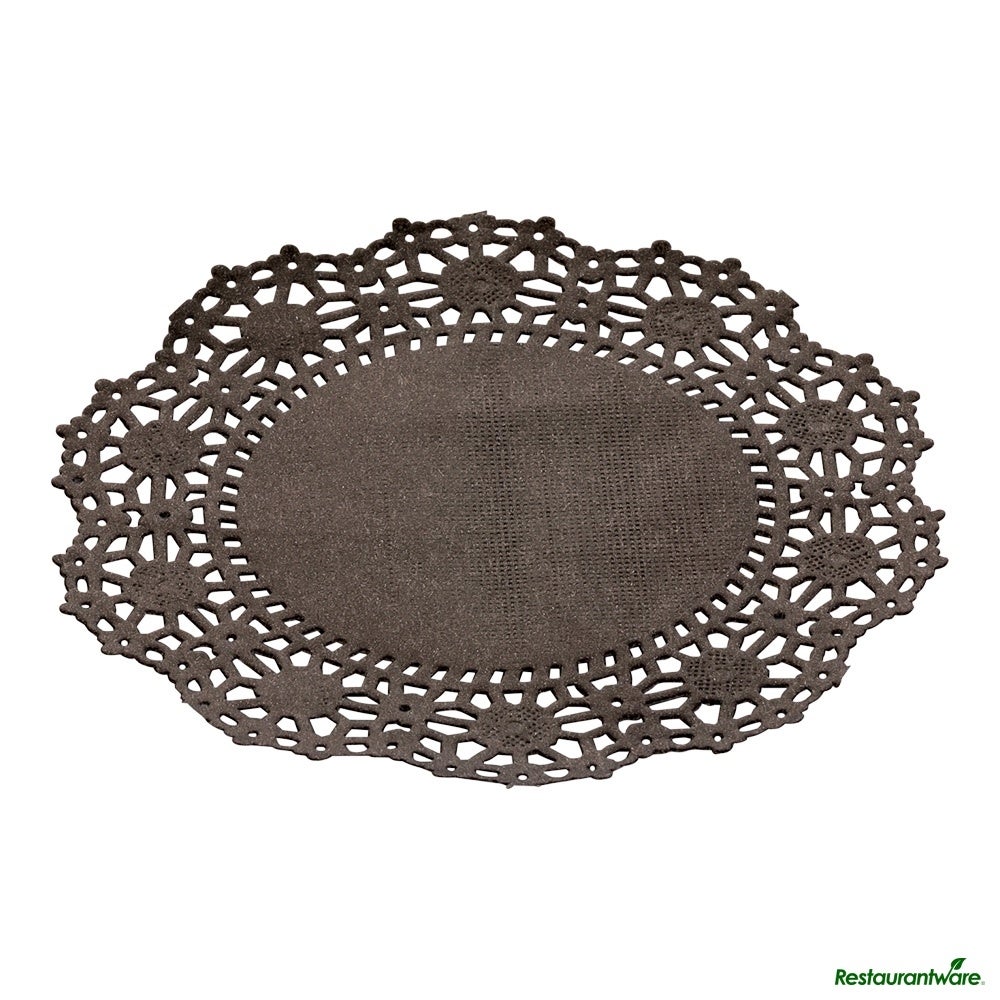 Doilies, Lace, Pastry Tek 4 Inch, Paper, Black, Round,40 - 100 COUNT