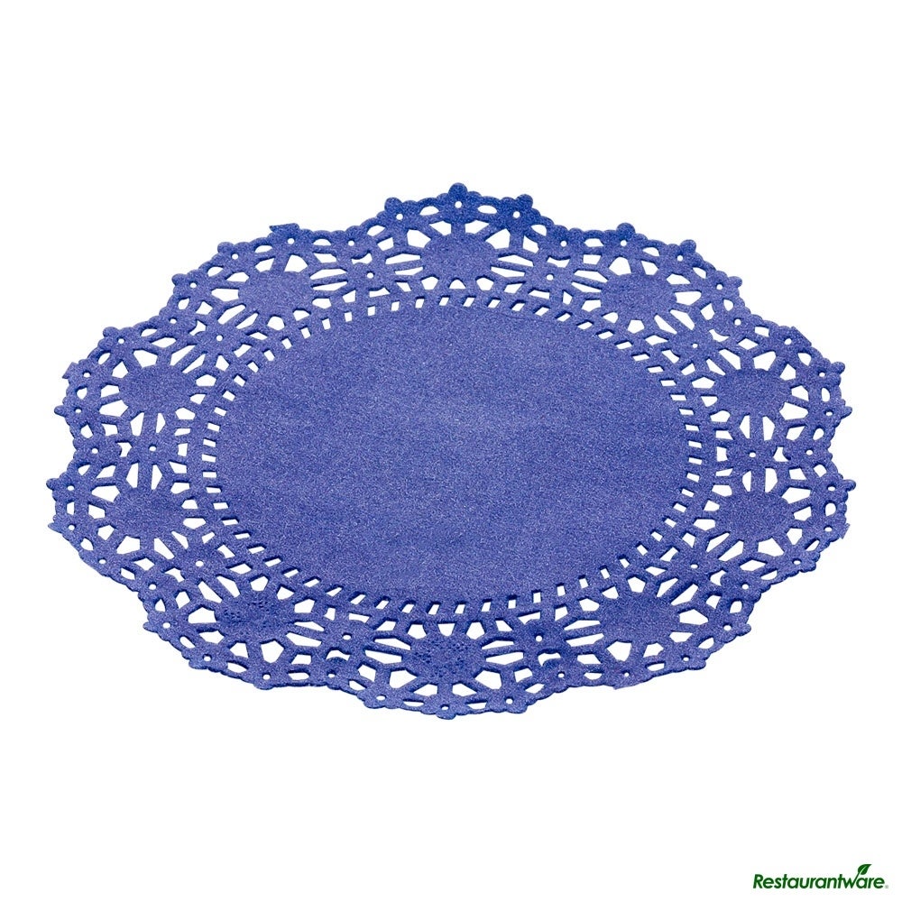 Doilies, Lace, Pastry Tek 4 Inch, Paper, Navy Blue, Round,40 - 100 COUNT