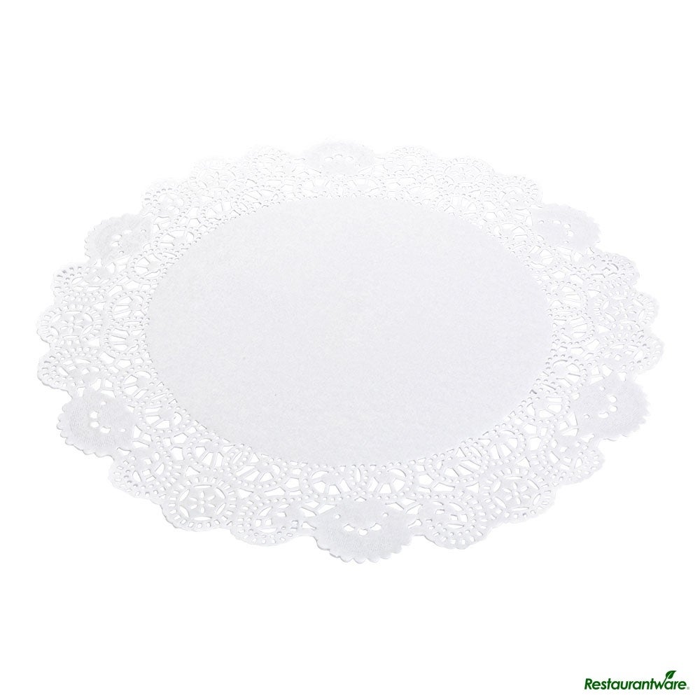 Doilies, Lace, Pastry Tek 12 Inch, Paper, White, Round,40 - 100 COUNT