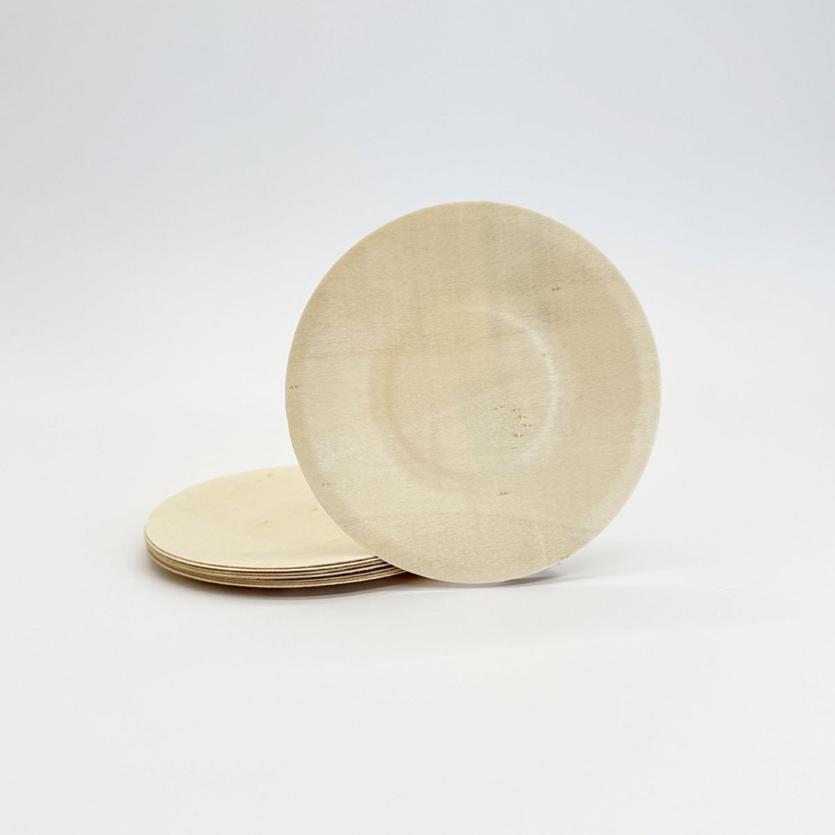 Plates, 5.50 Inch, Wood, Round,3 - 100 COUNT
