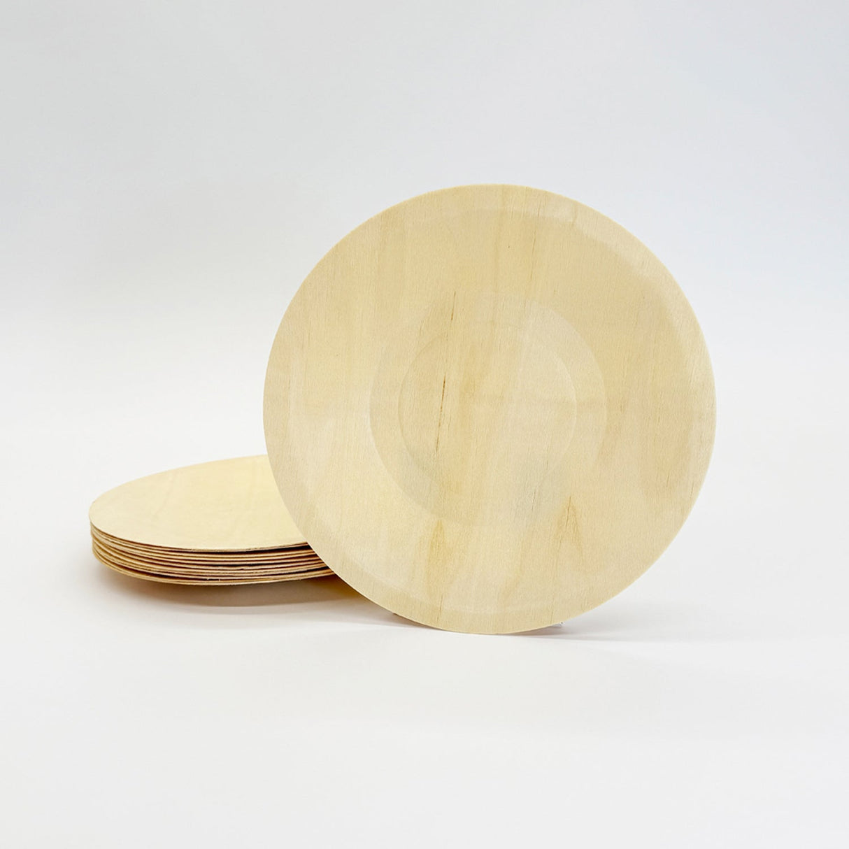 Plates, 7.50 Inch, Wood, Round,3 - 100 COUNT