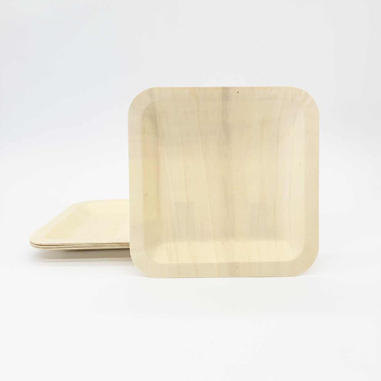 Plates, 8 x 8 Inch, Wood, Square,3 - 100 COUNT