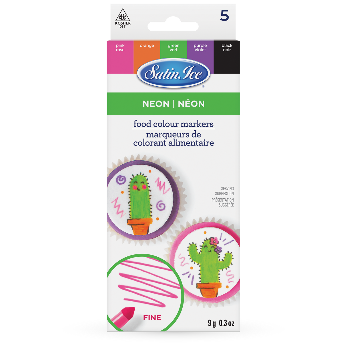 Marker Set, Food Color, Neon,1 - 0.3 OUNCE