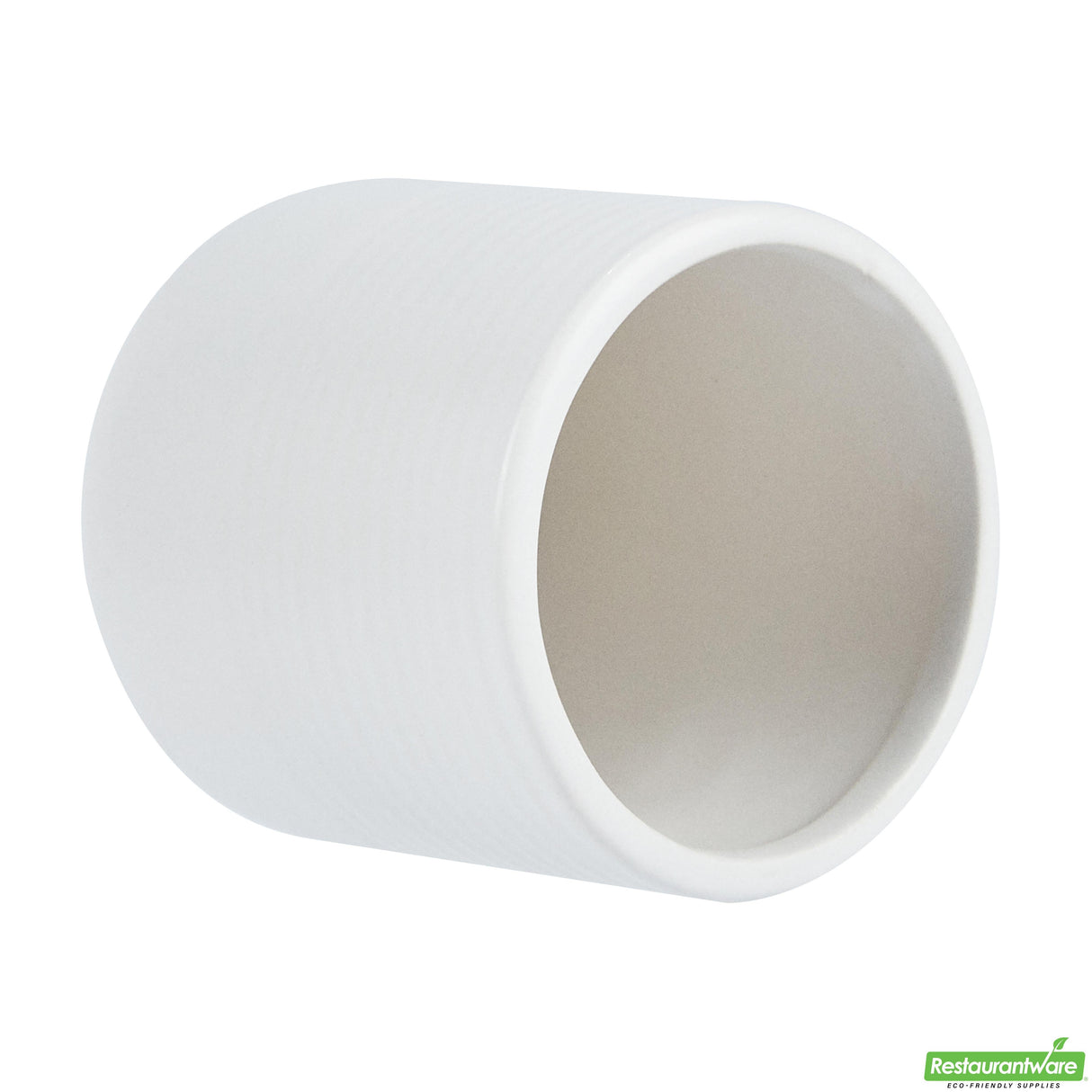 Vase, Table Art, 3 x 3 x 3.50 Inch, Ceramic, White, Tea Cup Shape,1 - 1 EACH