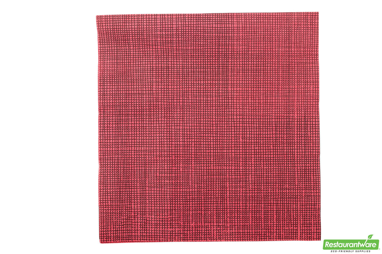 Napkins, 2 Ply, Bordeaus with Black Threads, 16 x 16 Inch, 16 Linear Inch,1 - 1800 COUNT