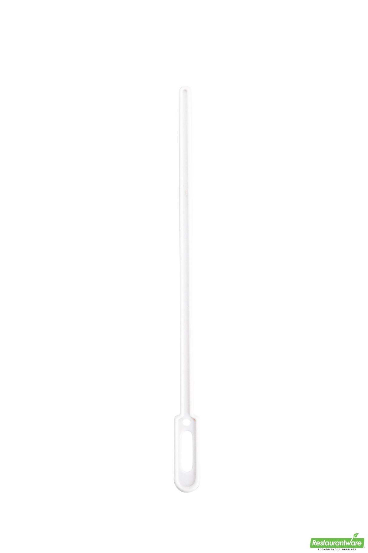 Stirrers, Keyhole, 6.25 Inch, Plastic, White,100 - 1 EACH