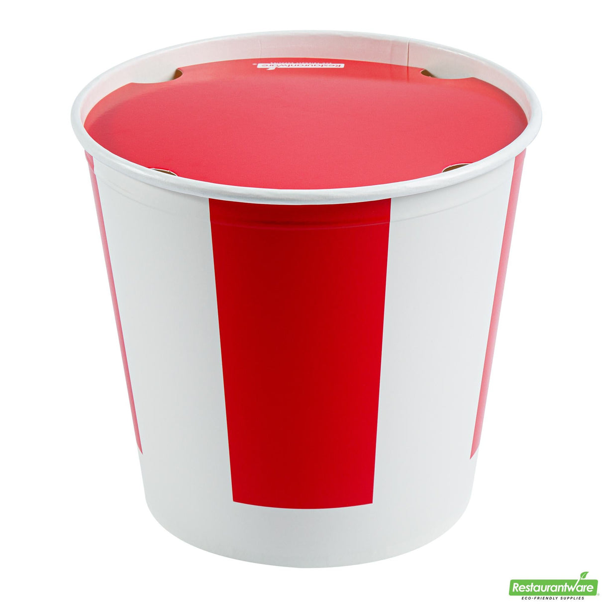 Buckets, Chicken, Bio Tek 170 Ounce, Paper, Red & White, includes Lid,25 - 1 EACH
