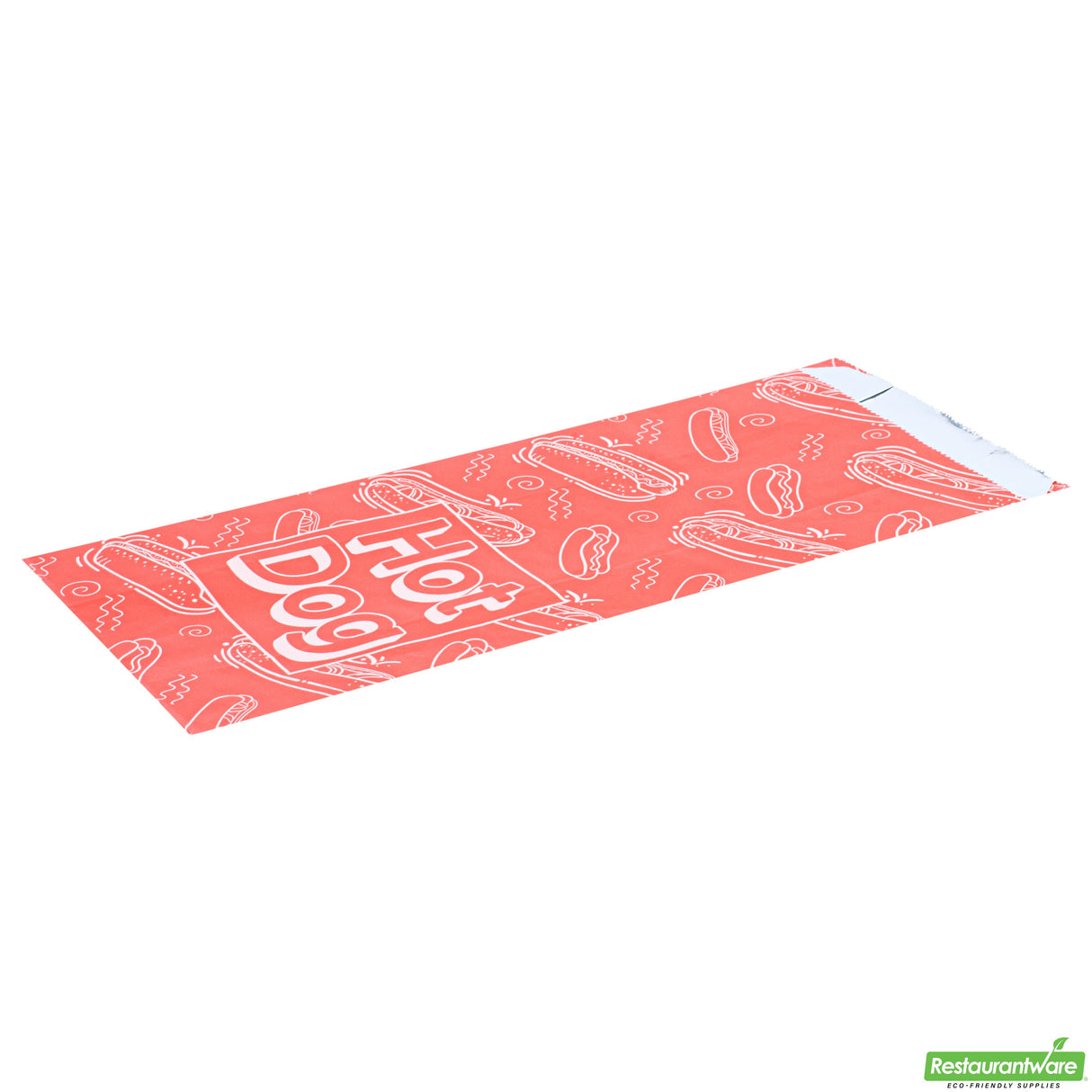Bags, Hot Dog, Bag Tek 5.50 x 3.25 x 12 Inch, Foil, Red, Printed,100 - 1 EACH