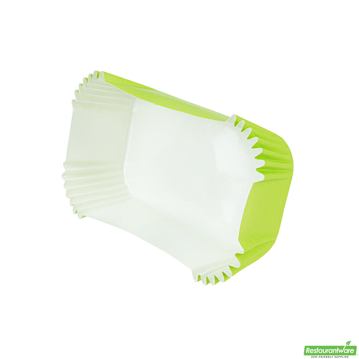 Cups, Baking, 5 Ounce, Paper, Eco Green, Ridged, Large 4.50 x 2.50 x 1.25 Inch, Elliptical,200 - 1 EACH