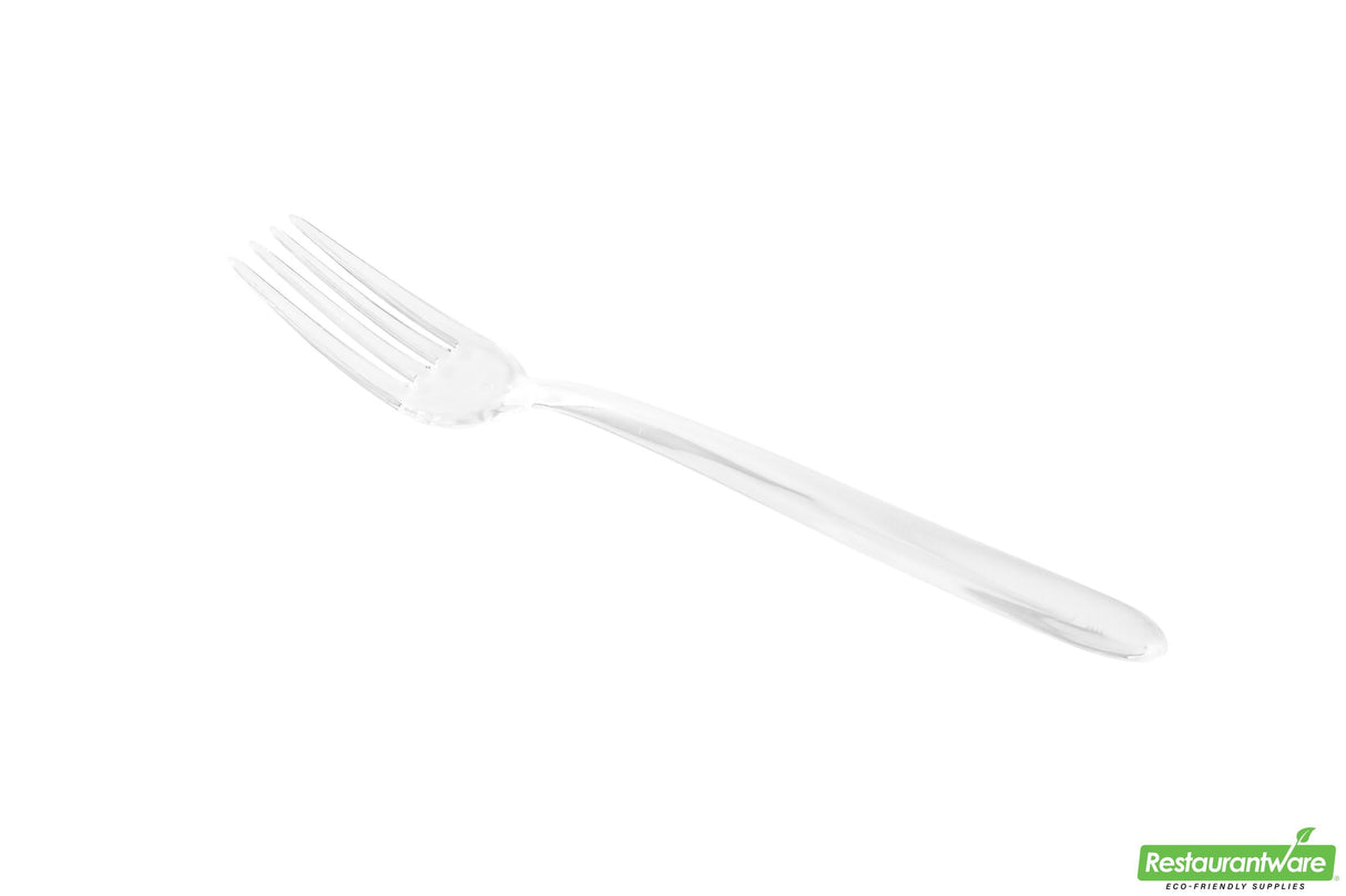 Forks, Moderna, Plastic, Clear, 7.3 Linear Inch,1 - 250 COUNT