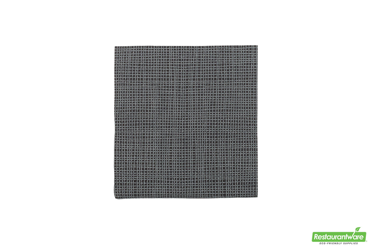 Napkins, Cocktail, 2 Ply, Black with White Threads, 8 x 8 Inch, 8 Linear Inch,1 - 4800 COUNT