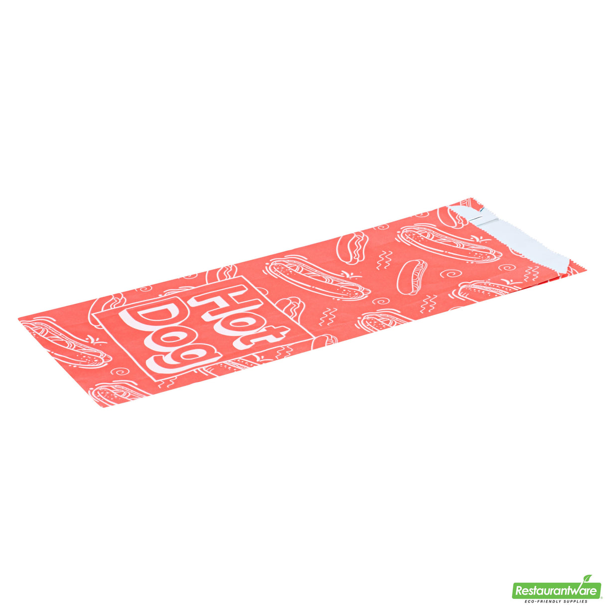 Bags, Hot Dog, Bag Tek 4.50 x 2 x 11.50 Inch, Foil, Red, Printed,100 - 1 EACH