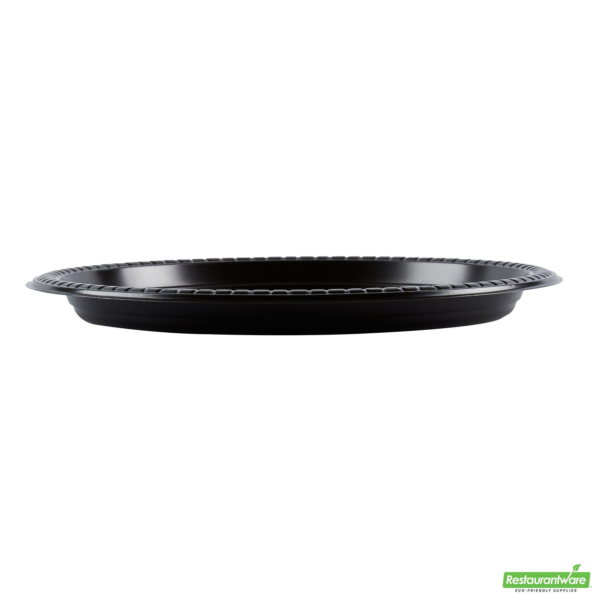 Plates, RW Base 10.25 x 10.25 x 0.75 Inch, Microwavable Plastic, Black, Round,2 - 50 COUNT