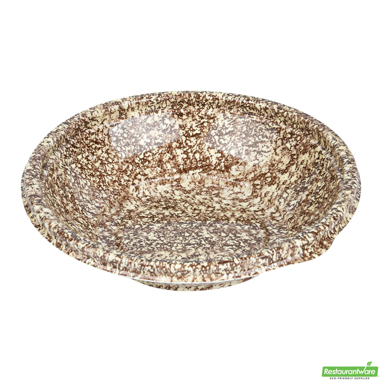 Bowls, Asian-Style, Bento Tek 10 Ounce, Microwavable Plastic, Brown & White, 6.75 x 6.75 x 1.50 Inch,100 - 1 EACH