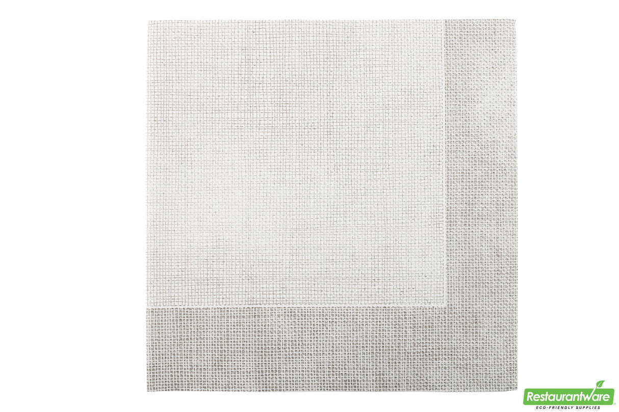 Napkins, White with Grey Threads, 16 x 16 Inch, 16 Linear Inch,1 - 600 COUNT