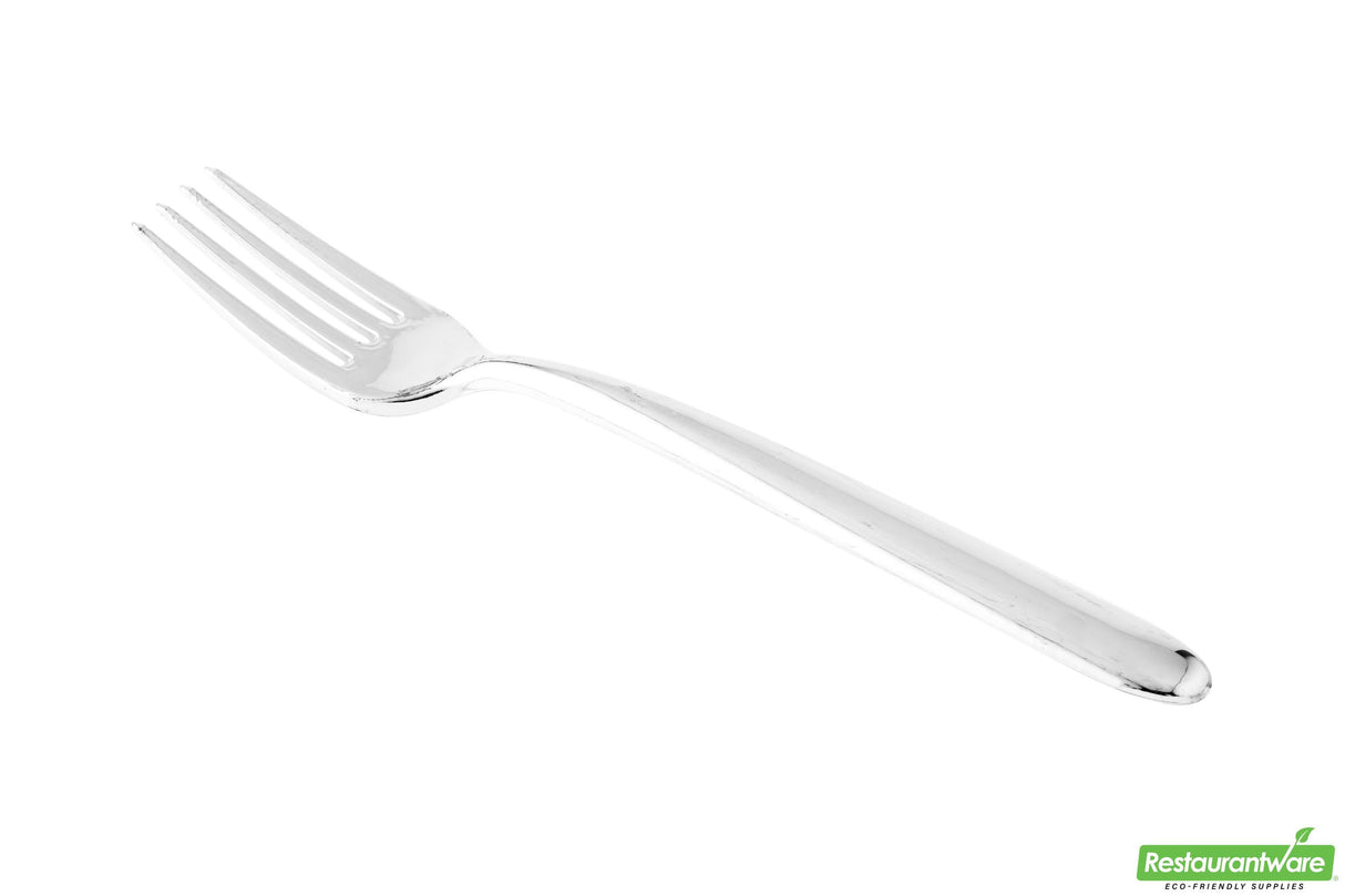Forks, Moderna, Plastic, Silver, 7.3 Linear Inch,1 - 250 COUNT