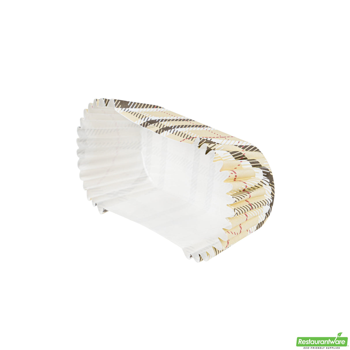 Cups, Baking, 1 Ounce, Paper, Plaid, Ridged, 3.50 x 1.50 x 0.75 Inch, Elliptical,200 - 1 EACH