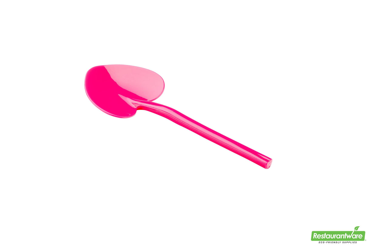 Spoons, Dessert, Love Shovel, Heavyweight Plastic, Magenta, 3.5 Inch, 3.5 Linear Inch,1 - 100 COUNT
