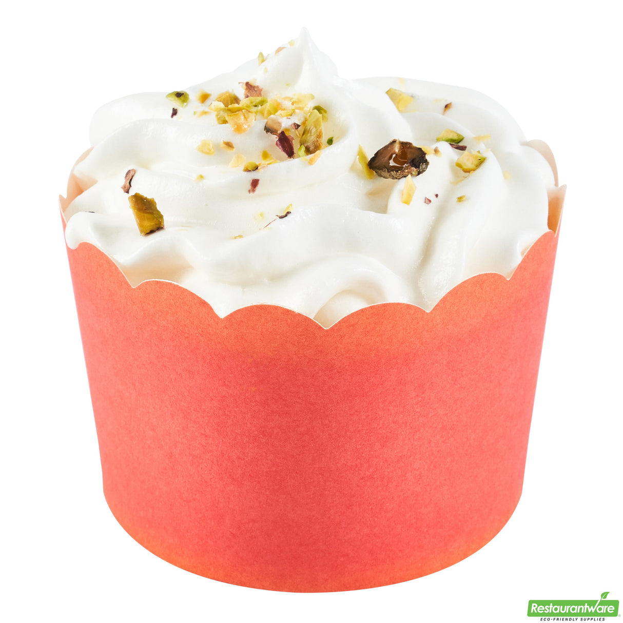 Cups, Baking, 10 Ounce, Paper, Red, Scallop, Jumbo 3.50 x 3.50 x 2.50 Inch, Round,200 - 1 EACH