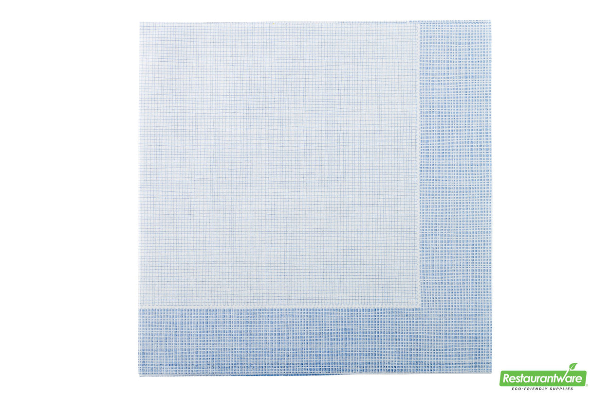Napkins, White with Blue Threads, 16 x 16 Inch, 16 Linear Inch,1 - 600 COUNT