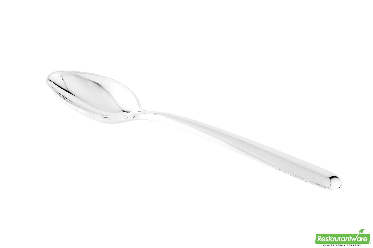 Spoons, Moderna Dessert, Plastic, Silver, 5.5 Linear Inch,1 - 250 COUNT