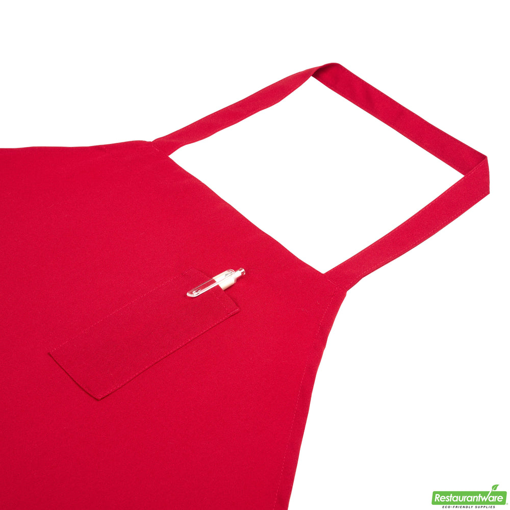 Aprons, Bib, RW Base 3-Pocket, Red, 32.50 x 27.50 Inch,100 - 1 EACH