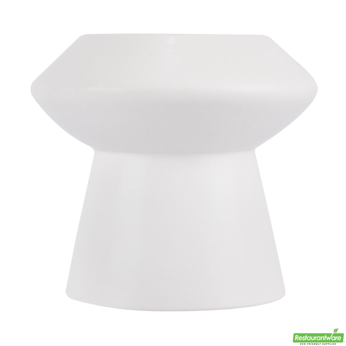 Vase, Table Art, 6.25 x 6.25 x 6 Inch, Ceramic, White, Mushroom Shape,1 - 1 EACH