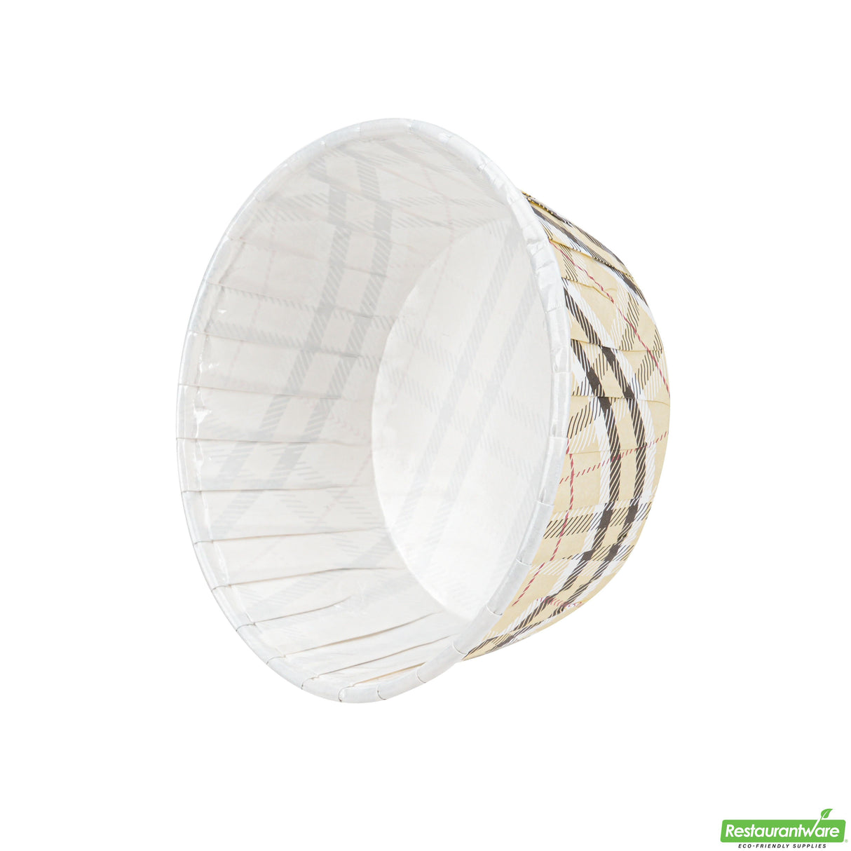 Cups, Baking, 5 Ounce, Paper, Plaid, Pleated, Large 3.75 x 3.75 x 1.50 Inch, Round,200 - 1 EACH