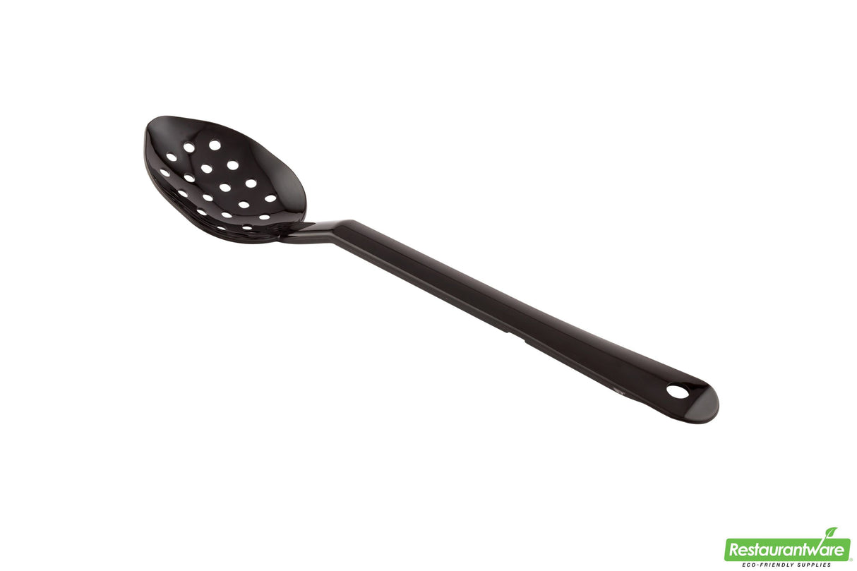 Spoons, Catering Service, Perforated, 13 Inch, Black Plastic, 13 Linear Inch,1 - 1 EACH