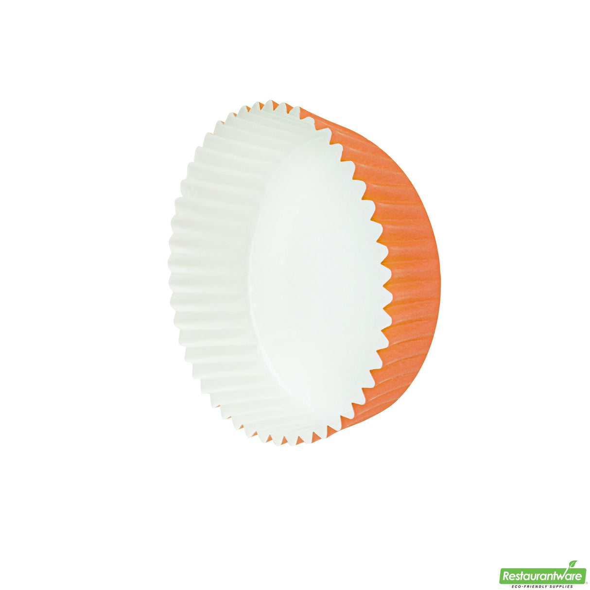 Cups, Baking, 4 Ounce, Paper, Tangerine Orange, Ridged, 3.50 x 3.50 x 1 Inch, Round,200 - 1 EACH