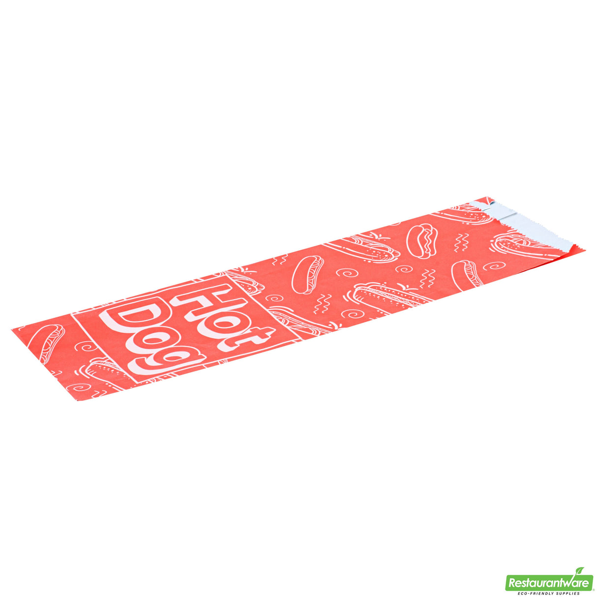 Bags, Hot Dog, Bag Tek 3.75 x 1.25 x 12 Inch, Foil, Red, Printed,100 - 1 EACH