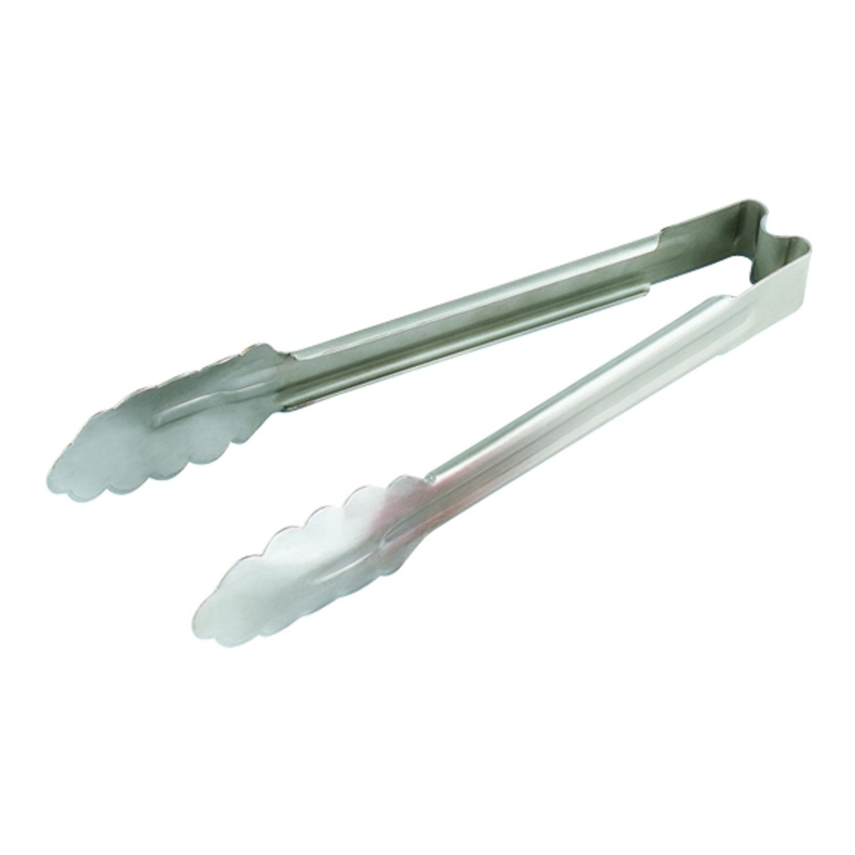 Tongs, 12 Inch, Scalloped, Heavy-Duty Stainless Steel, One-Piece,1 - 1 COUNT