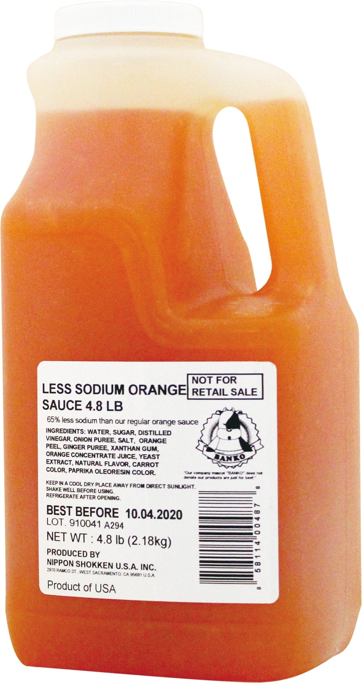 Sauce, Orange, Less Sodium,6 - 4.8 POUND